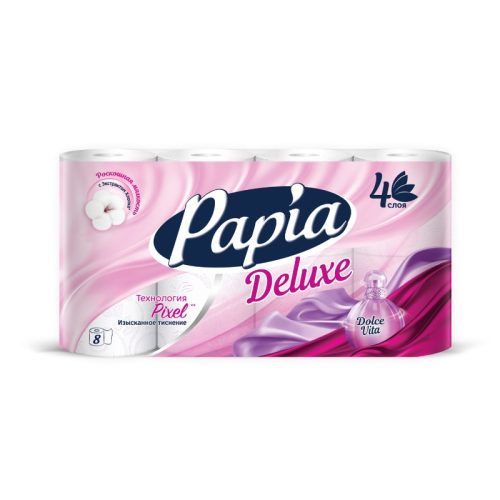 PAPIA DELUXE ТУАЛ.БУМАГА DOLCE VITA 4-Х СЛ.8Ш