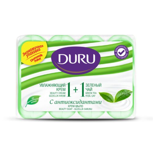 DURU 1+1 КРЕМ-МЫЛО ЗЕЛ.ЧАЙ 4*80