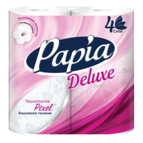 PAPIA ТУАЛ.БУМАГА DELUXE 4-Х СЛ.4ШТ