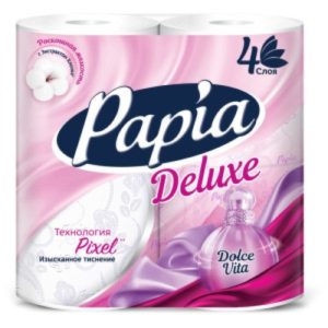 PAPIA DELUXE ТУАЛ.БУМАГА DOLCE VITA 4-Х СЛ.4Ш