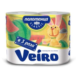 VEIRO CLASSIC PLUS БУМ.ПОЛОТЕНЦА БЕЛОЕ 2СЛ.2Ш