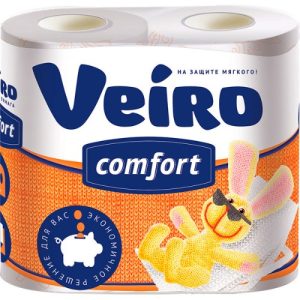 VEIRO COMFORT/ТУАЛ.БУМАГА ОРАНЖ.2СЛ.4ШТ