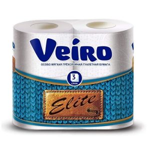 VEIRO ELITE ТУАЛ.БУМАГА БЕЛ.3СЛ.4ШТ