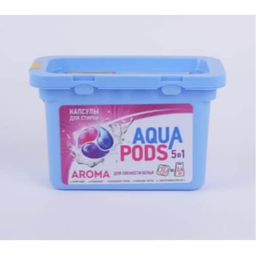 AQUA PODS 5В1 AROMA КАПСУЛЫ ДЛЯ СТИРКИ 12ШТ