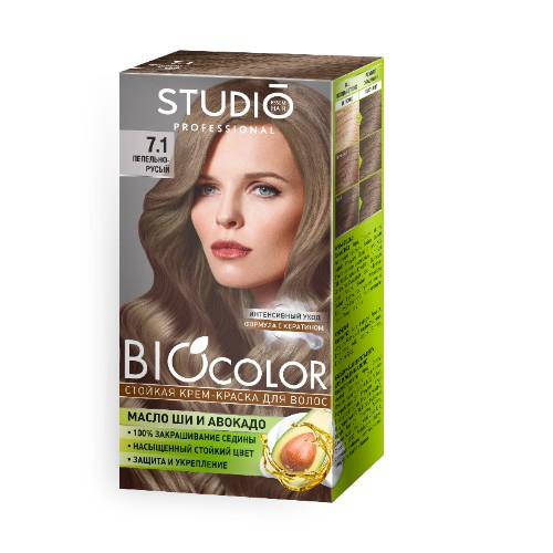 БИГ/STUDIO PROF.BIOCOLOR КР.Д/ВОЛ.7.1 ПЕПЕЛ.Р