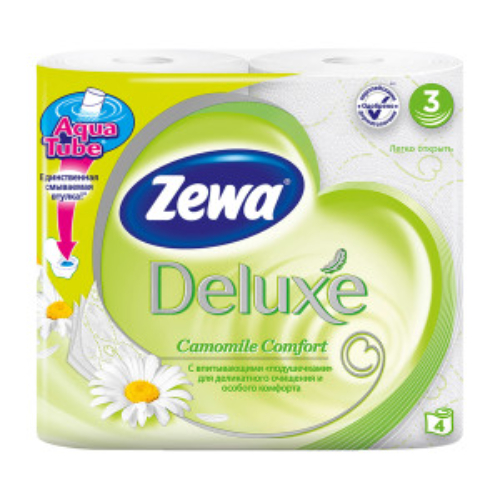 ZEWA DELUXE CAMOMILE COMFORT Т.БУМАГА 3-СЛ.4Ш