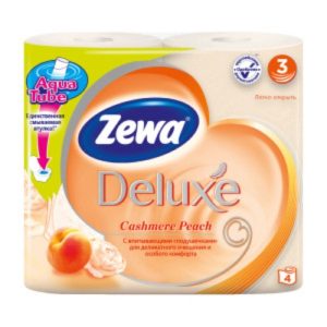 ZEWA DELUXE CASHMERE PEACH Т.БУМАГА 3-СЛ.4ШТ